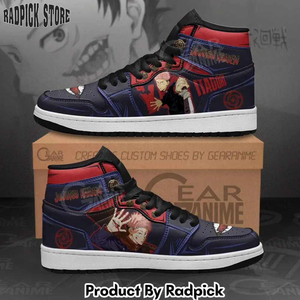 Yuji itadori air jordan high top sneakers anime  rp0359653